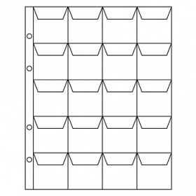 Лист "Professional" на 20 ячеек с "клапанами", Стандарт "Optima". Размер 200х250 мм