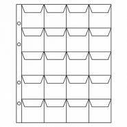 Лист "Professional" на 20 ячеек с "клапанами", Стандарт "Optima". Размер 200х250 мм