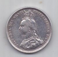 1 шиллинг 1887 г. AUNC. Великобритания