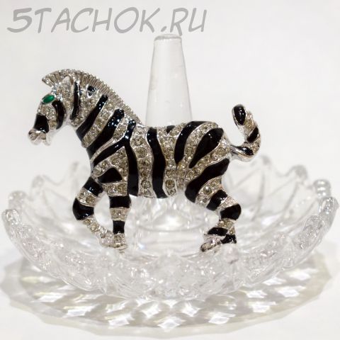 Брошь "Зебра" (KC США)