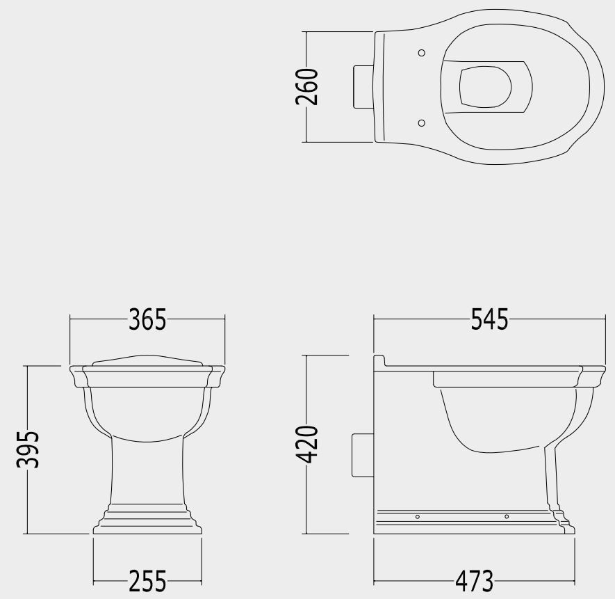 Devon&Devon Westminster приставной унитаз схема 1