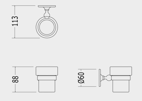 Держатель зубных щёток со стаканом Devon&Devon Cavendish WM03 ФОТО