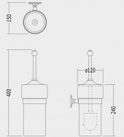 Щётка для унитаза Devon&Devon Cavendish WM12 схема 1