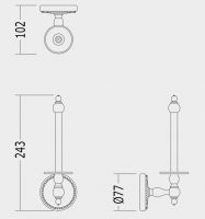 Туалетный бумагодержатель Devon&Devon Dorothy DOR411S схема 1