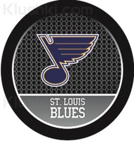 Брелок шайба с цветным логотипом ХК "St. Louis Blues"