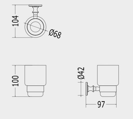 Держатель зубных щёток со стаканом Devon&Devon First Class DD33070 ФОТО