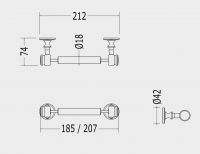 Туалетный бумагодержатель Devon&Devon First Class DD33100 схема 1