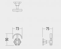 Вешалка для ванной Devon&Devon Jubilee JB113 схема 1