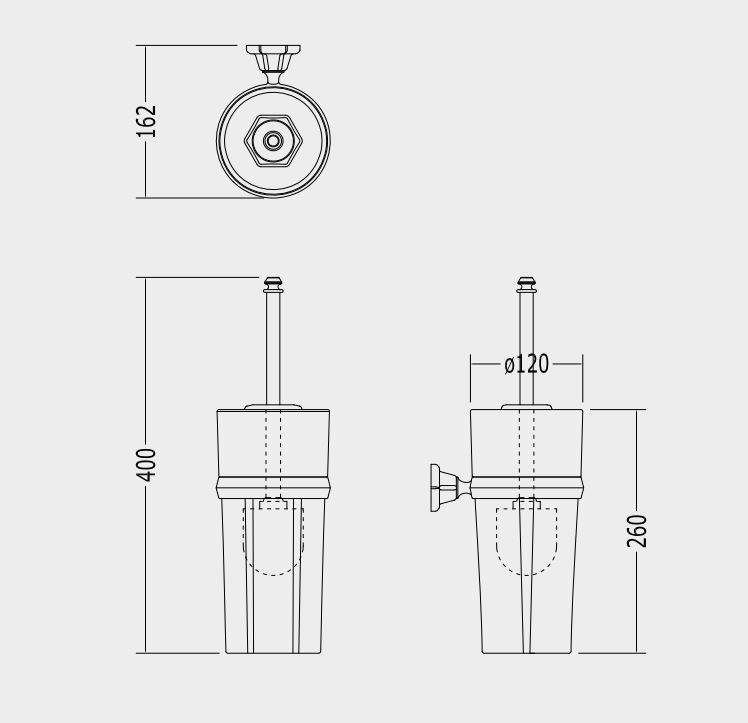 Щётка для унитаза Devon&Devon Jubilee JB120 схема 1