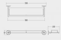 Полка для ванной Devon&Devon Old Navy MIL602 53,8см схема 1