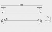 Вешалка для полотенец Devon&Devon Old Navy MIL606 55,5 см схема 1