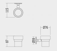 Держатель зубных щёток со стаканом Devon&Devon Old Navy MIL609 схема 1