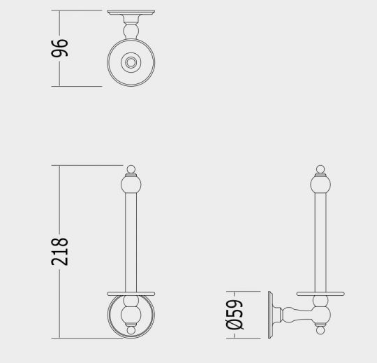 Туалетный бумагодержатель Devon&Devon Old Navy MIL610/PS схема 1