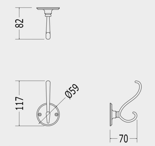 Вешалка для ванной комнаты Devon&Devon Old Navy MIL612 ФОТО