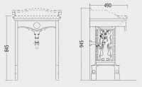 Тумба под раковину Devon&Devon Angel Console 60х49 схема 2