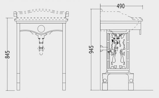 Тумба под раковину Devon&Devon Angel Console 60х49 ФОТО