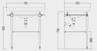 Тумба под раковину Devon&Devon Etoile Console 78х53 схема 2