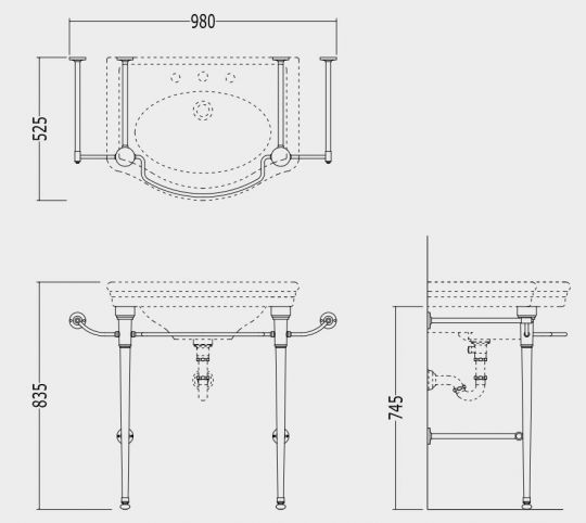 Тумба под раковину Devon&Devon New Etoile Console 98х52,5 ФОТО