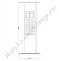Мебель для прихожей  "Честер- Лофт" разворот 2. Схема