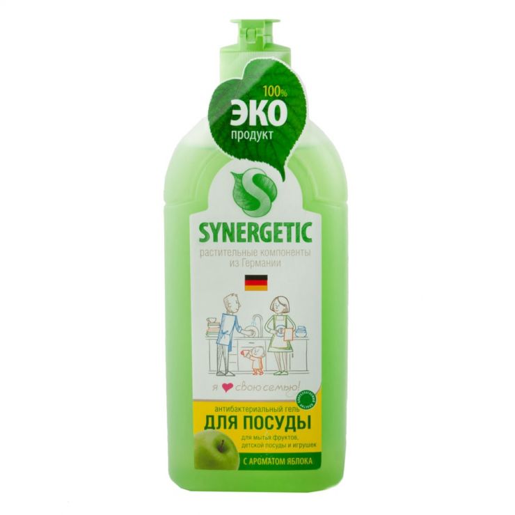 Synergetic Для мытья посуды «Яблоко», (0,5л дозатор)
