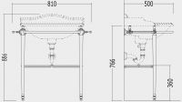 Консоль под раковину Devon&Devon Boston Console 81х50 схема 2