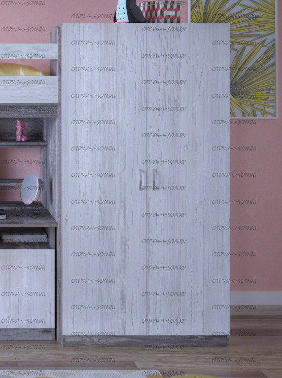 Шкаф 2-дверный Юта (104х50х200)