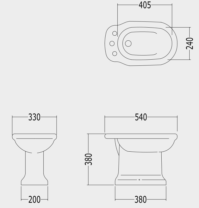 Биде напольное Devon&Devon Etoile bidet схема 1