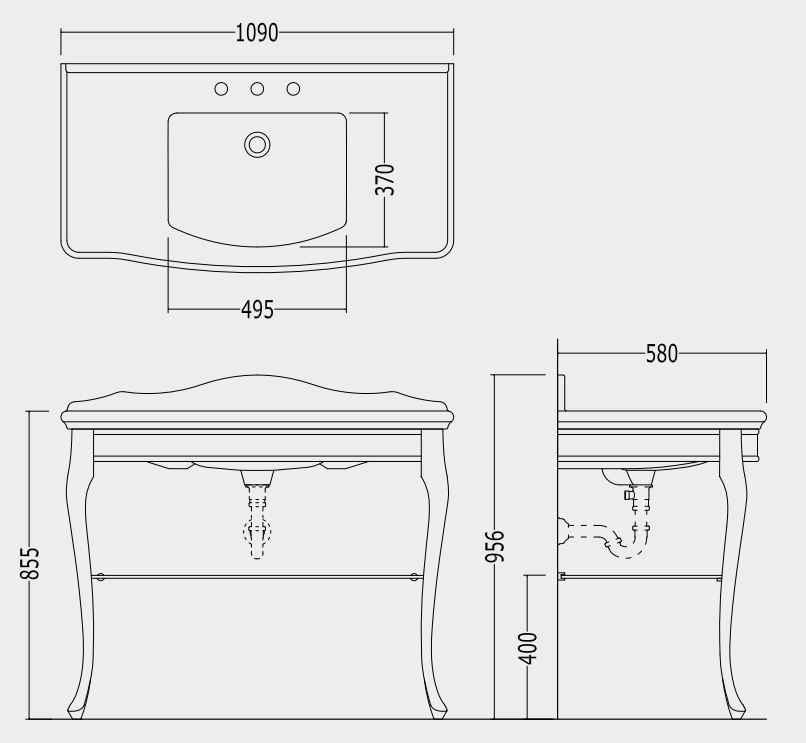 Тумба под раковину Devon&Devon Jacqueline Ceramic Console 109х58 ФОТО