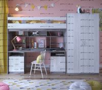 Кровать-чердак Юта с рабочей зоной