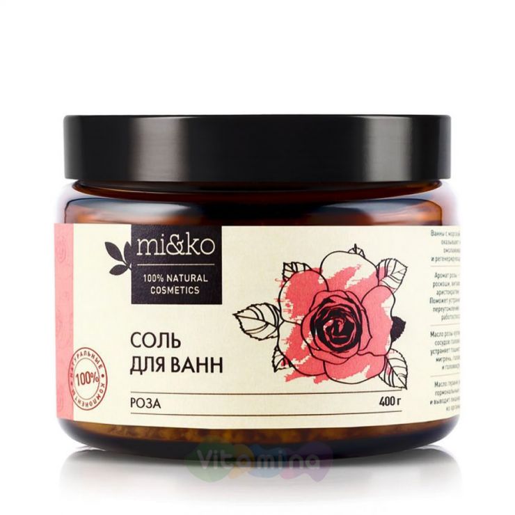 Mi&Ko Соль для ванн Роза, 400 гр