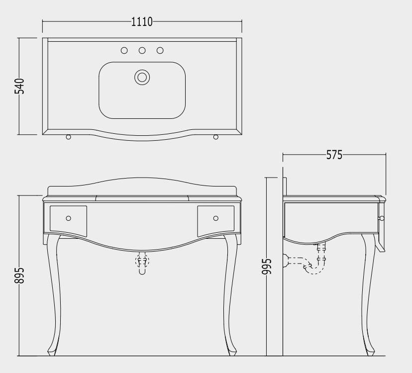 Тумба под раковину Devon&Devon Audrey Vanity Unit 111х57,5 ФОТО