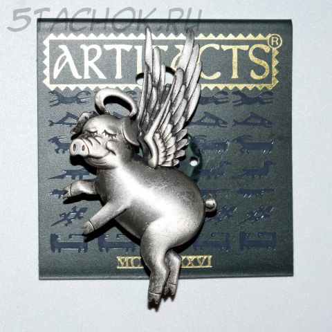 Брошь "Хрюшка-ангел"  (JJ США)