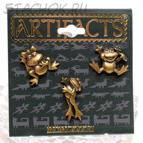 Трио брошей "Забавные лягушата" (JJ США)