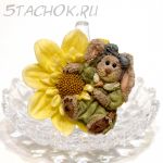 Брошь "Зая с подсолнухом" (США)