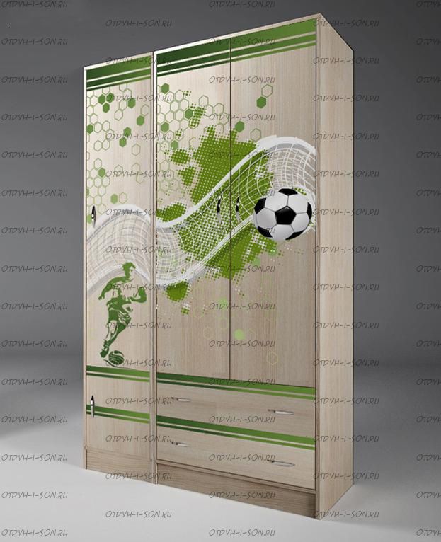 Шкаф Футбол Фанки Кидз ФУТ-13/3 + 13/10 (114х52х200)