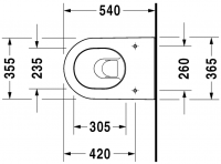 Подвесной унитаз Duravit Darling New 254509 схема 1