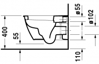 Подвесной унитаз Duravit Darling New 254509 схема 2