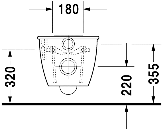 Подвесной унитаз Duravit Darling New 254509 схема 3