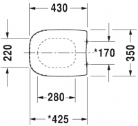 Крышка для унитаза Duravit D-Code 006731 схема 1