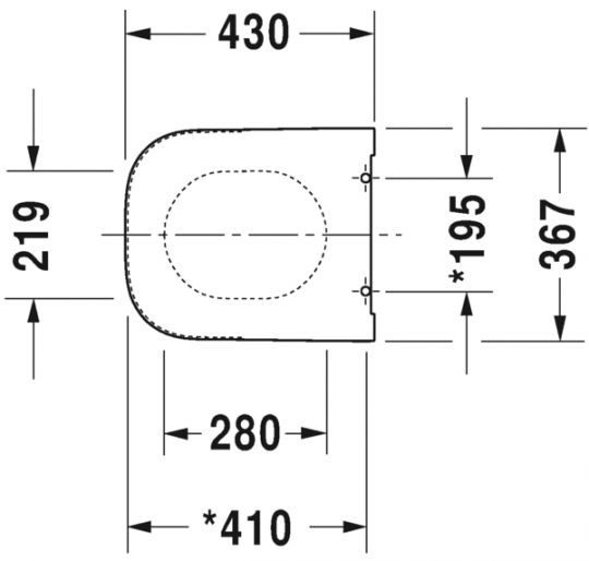 Крышка для унитаза Duravit Happy D.2 с автоматическим закрыванием 006459 схема 2