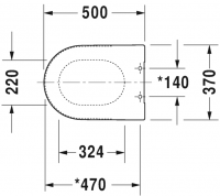 Сиденье с крышкой для унитаза Duravit 006332 схема 1