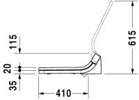 Сиденье с крышкой для унитаза Duravit с душем SensoWash DuraStyle схема 2