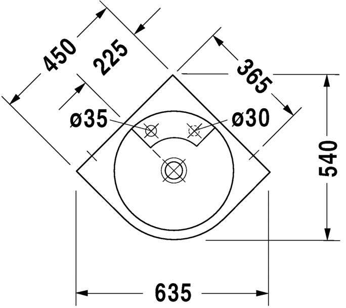 Подвесной рукомойник Duravit Architec 63,5х54 044845 ФОТО