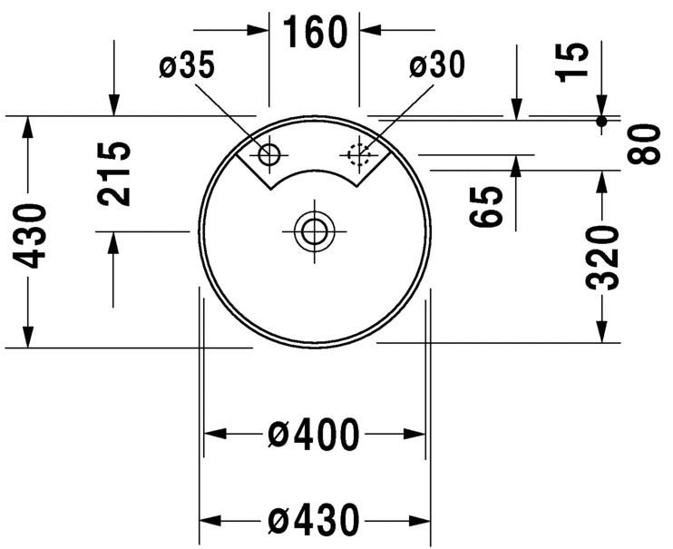 Раковина Duravit Architec встраиваемая 40х40 046240 ФОТО