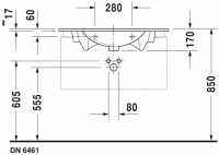 Раковина Duravit Darling New 83х54,5 049983 схема 2