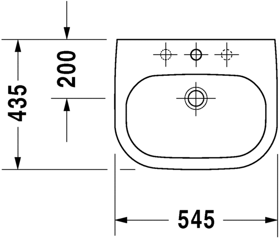 Раковина Duravit D-Code встраиваемая 54,5х43,5 033754 ФОТО