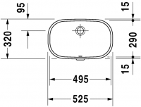 Раковина Duravit D-Code встраиваемая 49,5х29 033849 схема 1