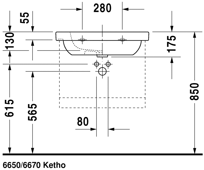 Раковина Duravit D-Code 65х48,5 034265 ФОТО