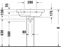 Раковина Duravit D-Code 65х48,5 034265 схема 3