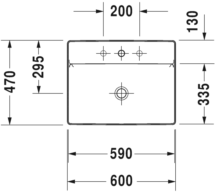 Раковина Duravit DuraSquare 60х47 235460 ФОТО